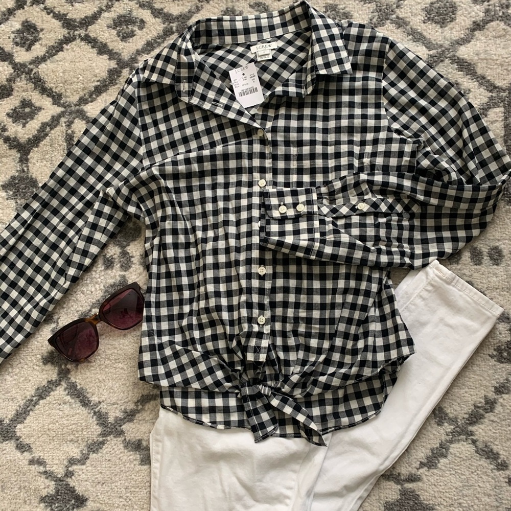 JCrew Tied Button Down Shirt